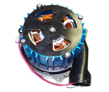 Brushless Saugmotor 24 V 350 W zweistufig mit Seitenrohr + Stutzen