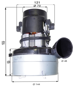 Saugmotor 120 V 1100 W zweistufig mit Seitenrohr TP