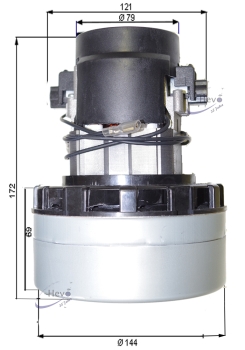 Vacuum motor International CVS 7 DP