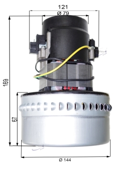 Saugmotor 230 V 1080 W zweistufig TP + Erdung